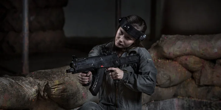 Nadupaný balíček akčnej hry lasertag!
