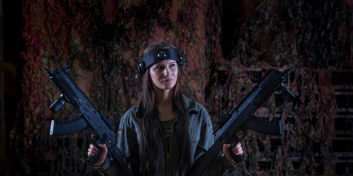 Nadupaný balíček akčnej hry lasertag!