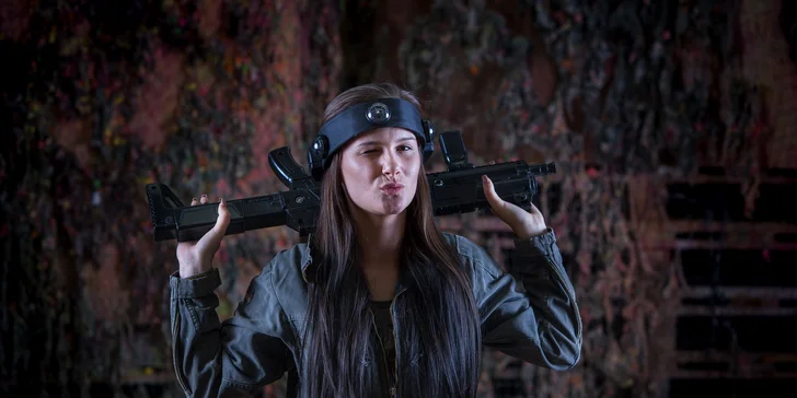 Nadupaný balíček akčnej hry lasertag!
