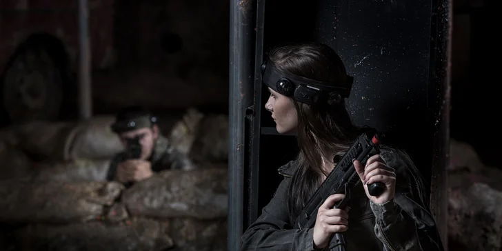 Nadupaný balíček akčnej hry lasertag!