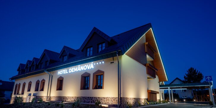 Zimný pobyt v novootvorenom Hoteli Demänová**** s polpenziou, wellness, aj zvýhodnenou súkromnou saunou