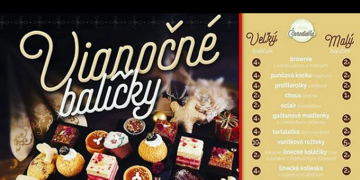 Balíčky vianočného pečiva a zákuskov z Čarodielne