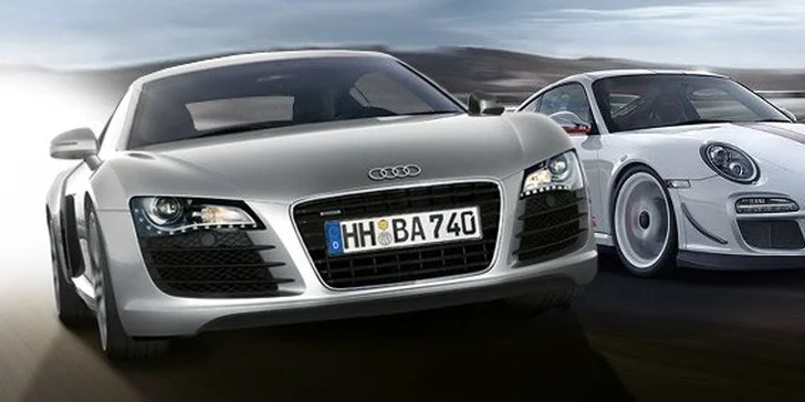 55 eur za 30 minút jazdy na športiaku Audi R8 alebo Porsche 911 GT3 RS na letisku v Senici alebo v Trenčíne a priľahlých komunikáciach! Prežite aj vy pol hodinu milionárskeho života a zašoférujte si športové auto so zľavou 72%