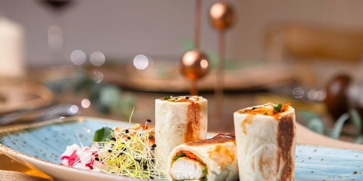 Vegetariánske alebo mäsové 3-chodové menu s degustáciou vín