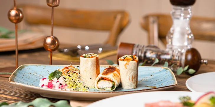 Vegetariánske alebo mäsové 3-chodové menu s degustáciou vín