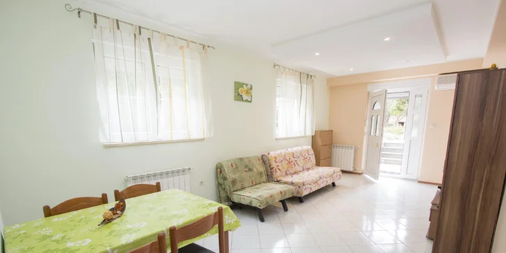 Apartmány až pre 4 osoby, 10 minút na pláž, termíny do konca októbra