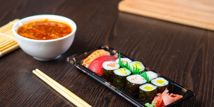 Lahodné sushi sety z reštaurácie Peking – osobný odber, rozvoz aj konzumácia v reštaurácií