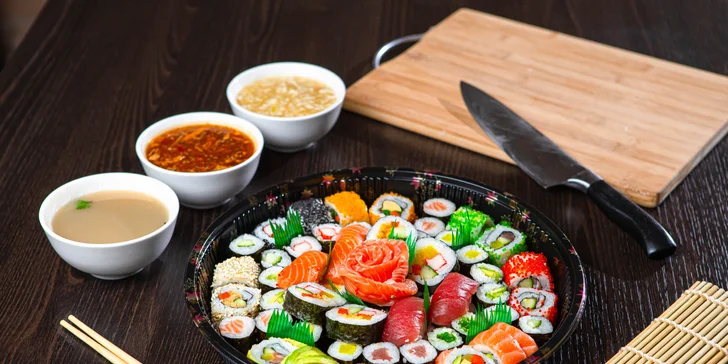 Lahodné sushi sety z čínskej reštaurácie Peking – osobný odber aj rozvoz