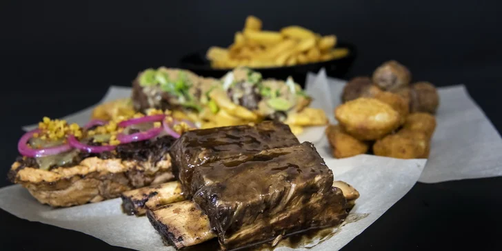 MANNO: Špeciality z hovädzích rebier alebo double cheese & bacon burger - donáška v cene