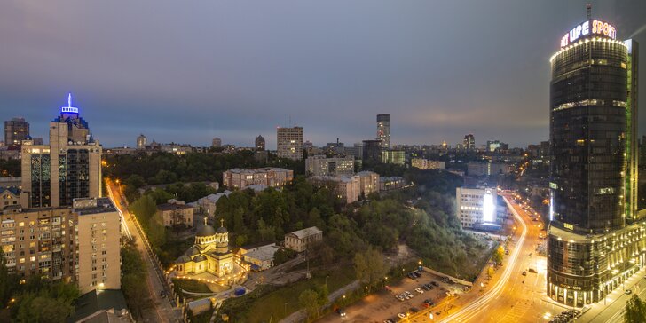 Pobyt v centre Kyjeva s raňajkami a výhľadom na mesto
