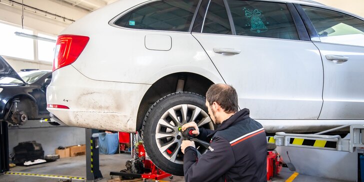 Výmena kolies či prezutie zimných pneumatík na letné + kontrola vozidla