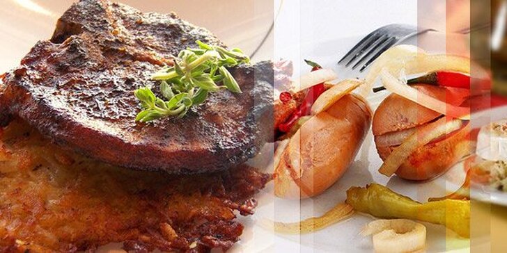 5,50 eur za hermelín alebo utopenca a pandúrsky steaks prílohou. Plné a spokojné bruško v reštaurácii NEFERTITI v Bratislave, so zľavou 55%!