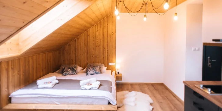 Luxusný pobyt v úplne nových apartmánoch v blízkosti Jasnej: každodenný wellness a platnosť aj na zimnú sezónu