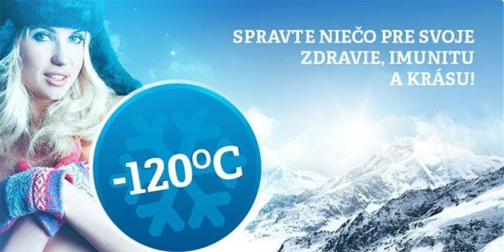 Jednorazový vstup do kryokomory - prevádzka otvorená