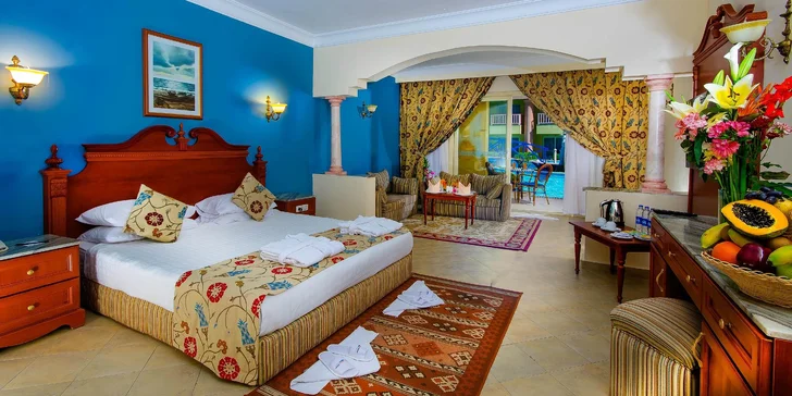 All inclusive dovolenka v Hurghade: 5 * hotel na pláži, aquapark, animačný program