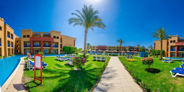 All inclusive dovolenka v Hurghade: 5 * hotel na pláži, aquapark, animačný program