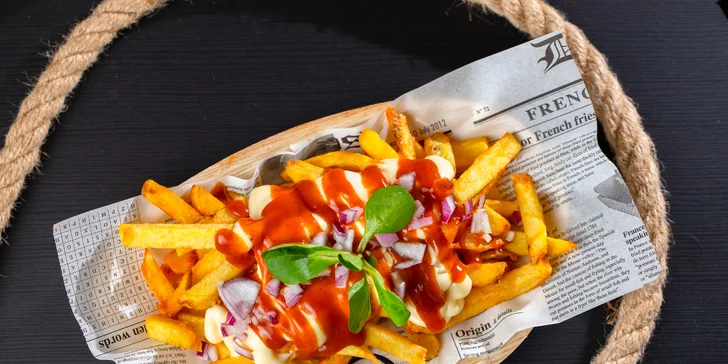 Street food Fryday: belgické hranolčeky, trhané bravčové i hovädzie mäsko či flaguette menu