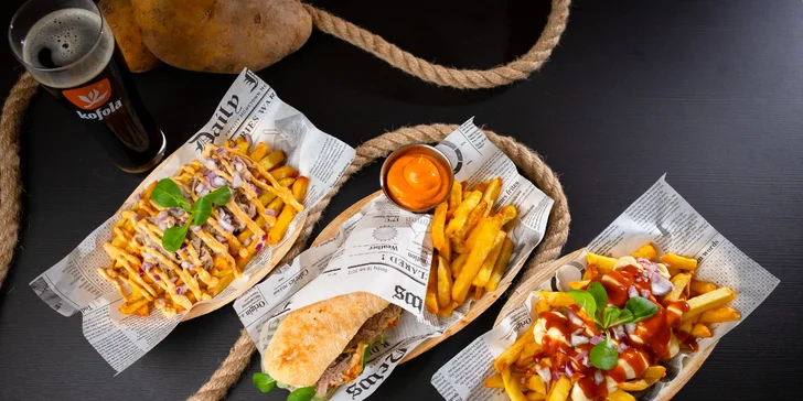 Street food Fryday: belgické hranolčeky, trhané bravčové i hovädzie mäsko či flaguette menu