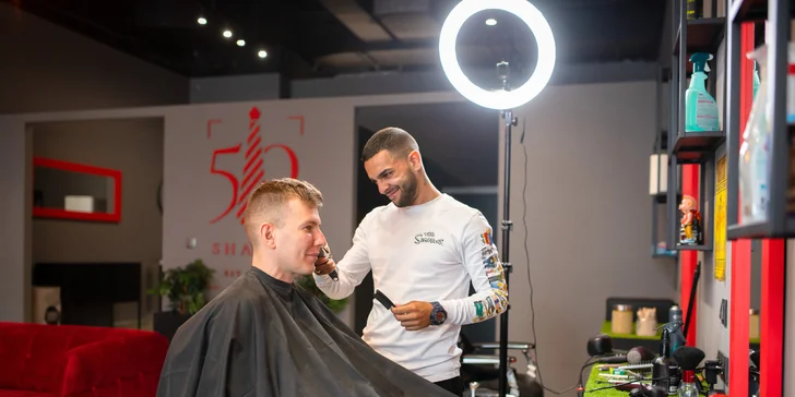 Pánsky strih, úprava brady s masážou či špeciálny kombo balíček v 50 SHADES