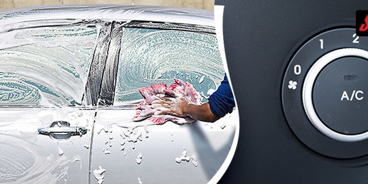 Ručné umytie interiéru a exteriéru auta alebo čistenie a kontrola klimatizácie