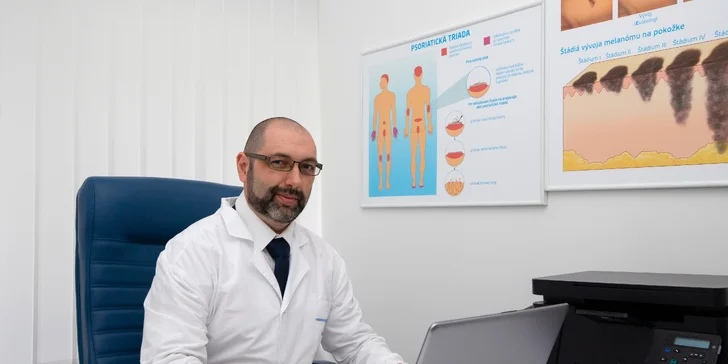 Vstupné dermatologické vyšetrenie aj s dermatoskopiou v medicínskom centre DoktorPRO
