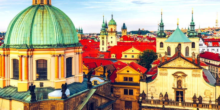 Pobyt v penzióne blízko Staromestského námestia a Karlovho mosta s raňajkami alebo polpenziou