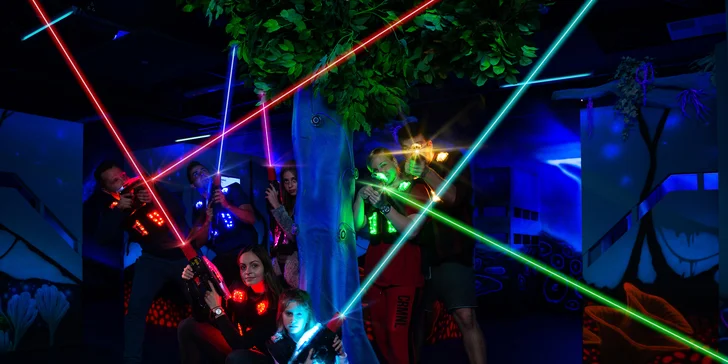 Nervydrásajúca prestrelka LASER TAG v modernej aréne LASER ZONE