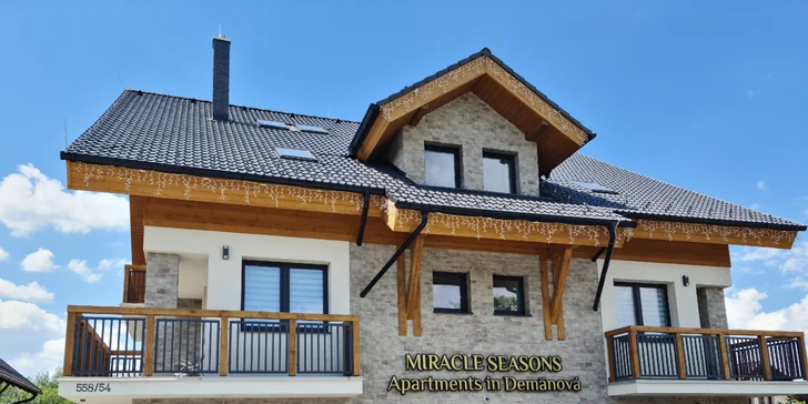 Luxusný pobyt v úplne nových apartmánoch v blízkosti Jasnej: každodenný wellness a platnosť aj na zimnú sezónu