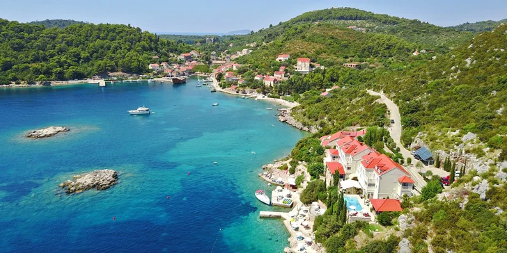 Dovolenka na chorvátskom ostrove Šipan: hotel so súkromnou plážou, bazénom a farmou