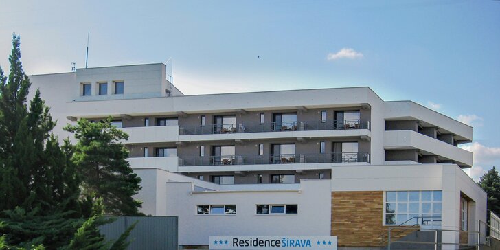Pobyt v útulnom a modernom komplexe Residence ŠÍRAVA*** apartmánový dom len 950 m od Thermalparku Šírava
