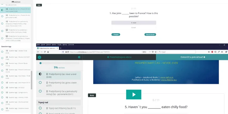 Online kurz anglickej gramatiky: 171+ videí, učebné materiály i testy