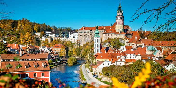 Romantika v centre Českého Krumlova: pobyt s raňajkami a večerou alebo privátnym wellness