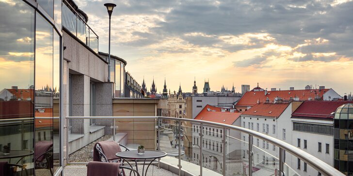 5* hotel Marriott v centre Prahy: raňajky a občerstvenie alebo brunch, parkovanie aj lístok na MHD