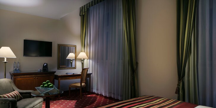 Pobyt v luxusnom hoteli pri Václavskom námestí: izba Deluxe a raňajky