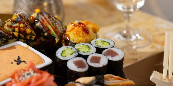 Letný sushi set pre 2 osoby v 4* hotelovej reštaurácii: Futomaki, maki a nigiri
