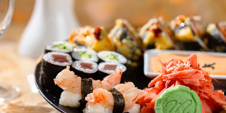 Letný sushi set pre 2 osoby v 4* hotelovej reštaurácii: Futomaki, maki a nigiri