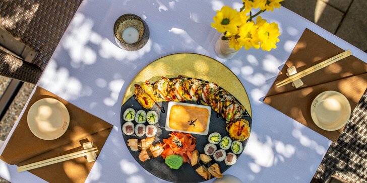 Letný sushi set pre 2 osoby v 4* hotelovej reštaurácii: Futomaki, maki a nigiri