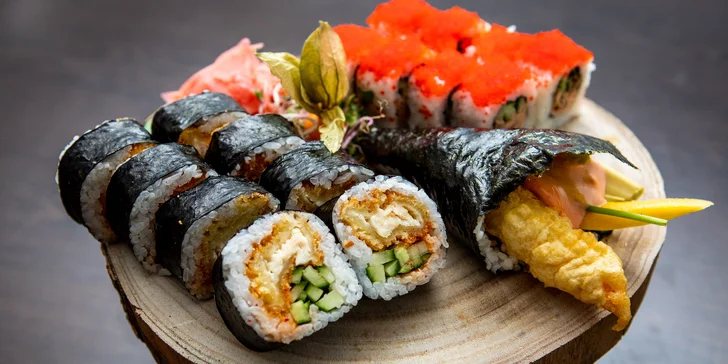 SUSHI BONSAI: Lahodný sushi set s polievkami Tom Ka Gai pre 2 osoby