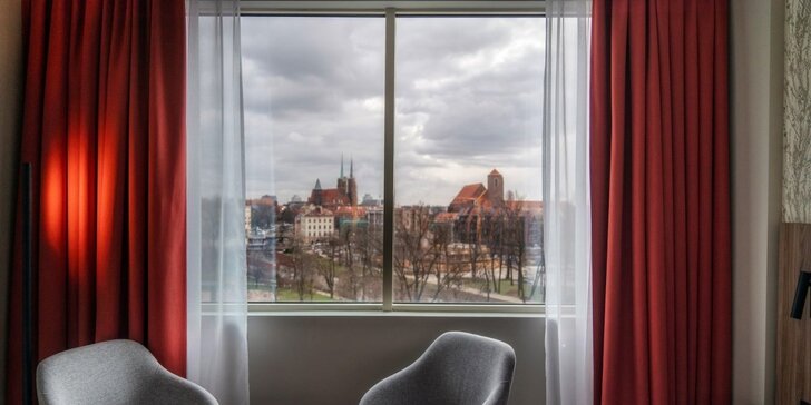 4* pobyt v centre Vroclavu: hotel priamo pri rieke Odra, raňajky a možnosť sauny