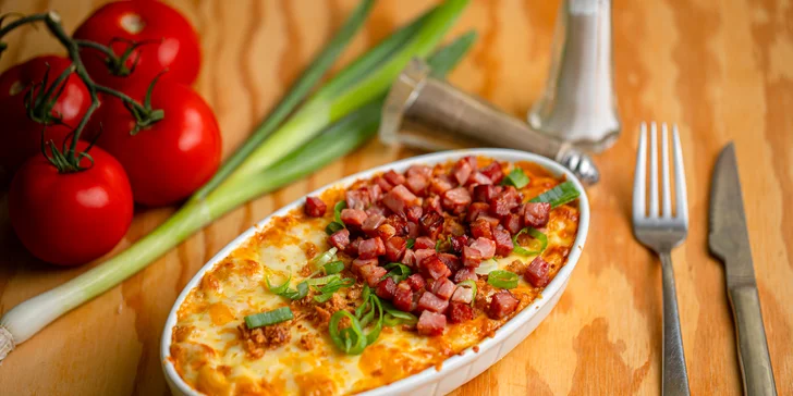 Mac&Cheese original, so slaninou či zeleninou, pestom a prosciuttom či pepperoni pizza style