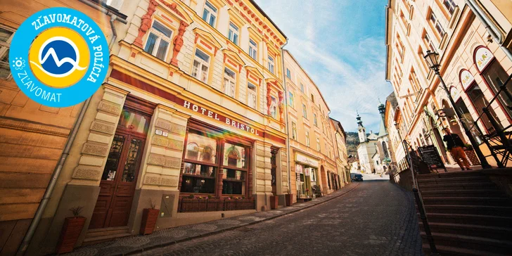 Romantika v historickom hoteli Bristol*** v centre Banskej Štiavnice