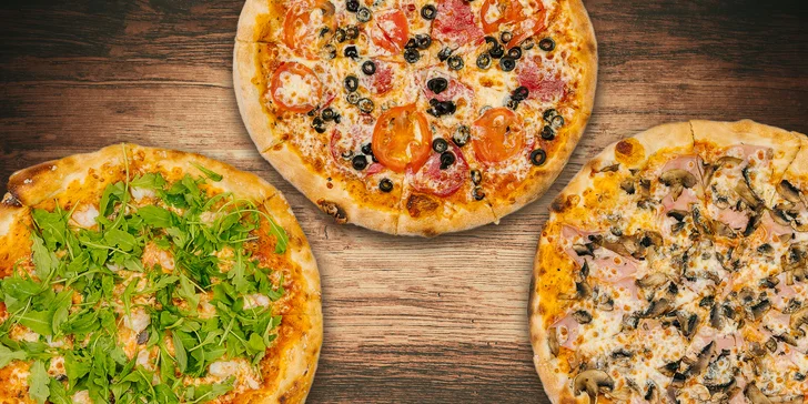 Pizza podľa vlastného výberu z 11 druhov + osviežujúci nápoj k tomu
