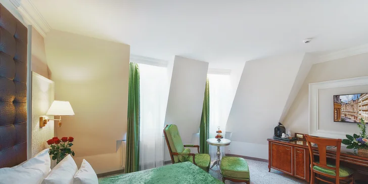Luxusný pobyt v Karlových Varoch: 5* hotel s raňajkami a unikátnym Wellnesslandom