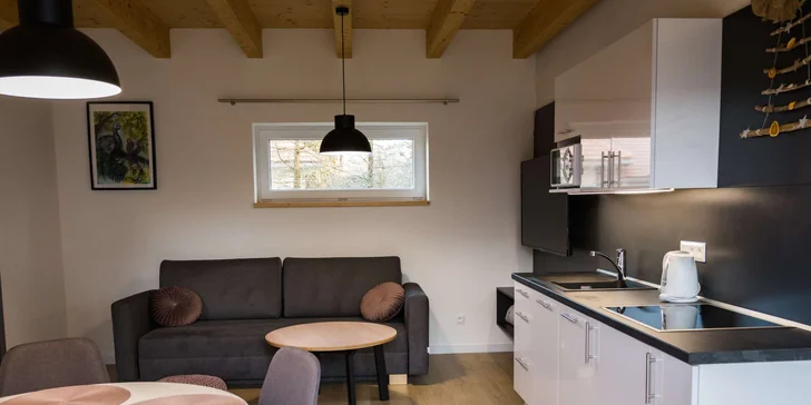 Pobyt v sukromí v štýlových, dizajnových apartmánoch Lama v krásnom prostredí Liptova pri Bešeňovej a Liptovskej Mare