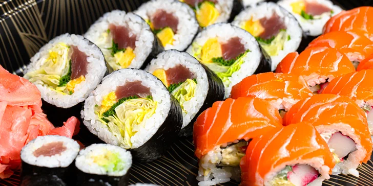 Lahodné sushi sety pre 1 alebo 2 osoby – maki, futomaki, nigiri a uramaki