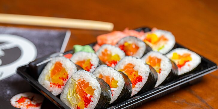 Lahodné sushi sety pre 1 alebo 2 osoby – maki, futomaki, nigiri a uramaki