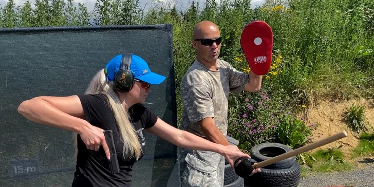 Jedinečný strelecký zážitok s lekciou sebaobrany podľa systému KRAV MAGA - vhodné aj pre ženy