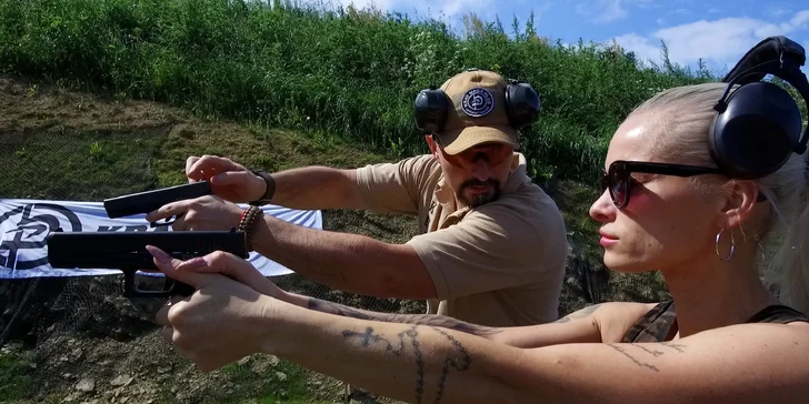 Jedinečný strelecký zážitok s lekciou sebaobrany podľa systému KRAV MAGA - vhodné aj pre ženy