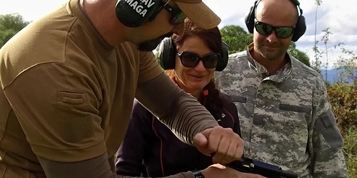 Jedinečný strelecký zážitok s lekciou sebaobrany podľa systému KRAV MAGA - vhodné aj pre ženy
