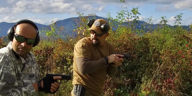 Jedinečný strelecký zážitok s lekciou sebaobrany podľa systému KRAV MAGA - vhodné aj pre ženy